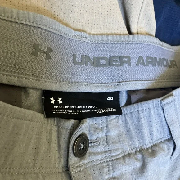 Lot of 5 Under Armour Heat Gear Polyester 10" Inseam Chino Golf Shorts Men's 40 - Picture 2 of 10